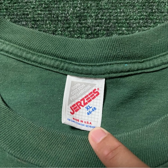 Vintage 90s New York Boroughs Tourist Collegiate Green T Shirt Size XL 24X30 - Picture 5 of 13